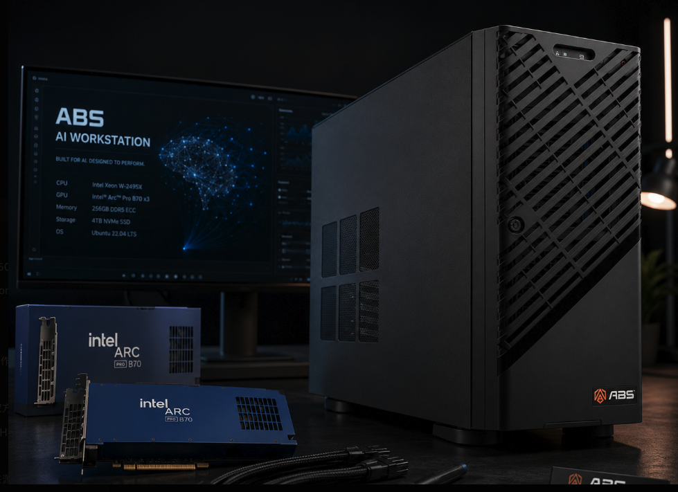 ABS 3× Intel Arc Pro B70 AI Workstation: Run 70B LLMs Locally for a Third of the Cost